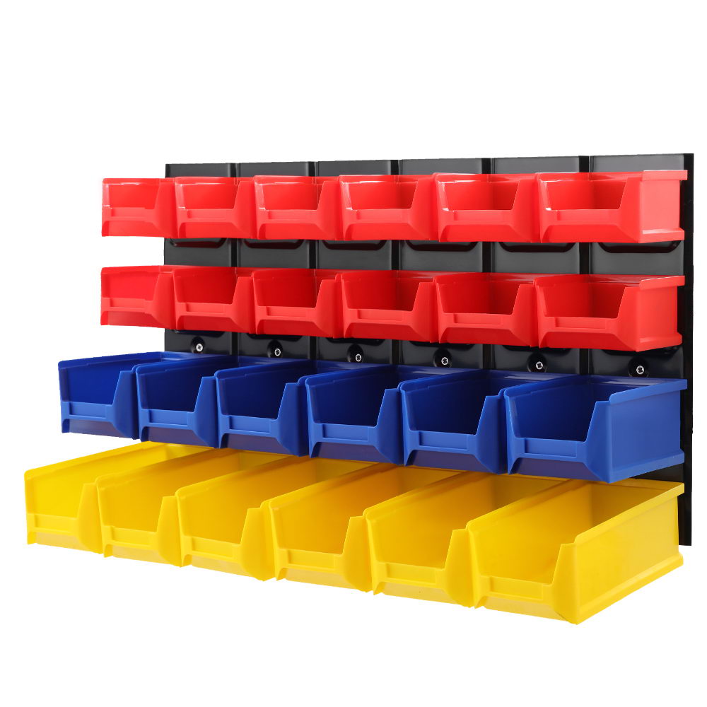 Giantz 24 Storage Bin Rack Wall Mounted BIN-WALL-24