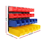Giantz 24 Storage Bin Rack Wall Mounted BIN-WALL-24