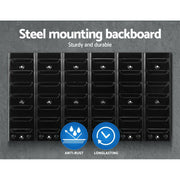 Giantz 24 Storage Bin Rack Wall Mounted BIN-WALL-24