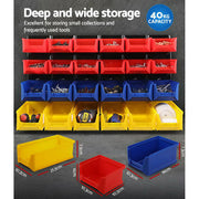 Giantz 24 Storage Bin Rack Wall Mounted BIN-WALL-24