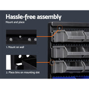 Giantz 30 Storage Bin Rack Wall Mounted BIN-WALL-30