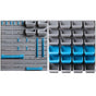 Giantz 44 Storage Bin Rack Wall Mounted Peg Board BIN-WALL-44