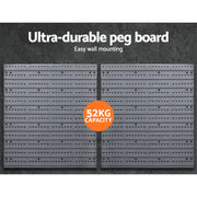 Giantz 44 Storage Bin Rack Wall Mounted Peg Board BIN-WALL-44
