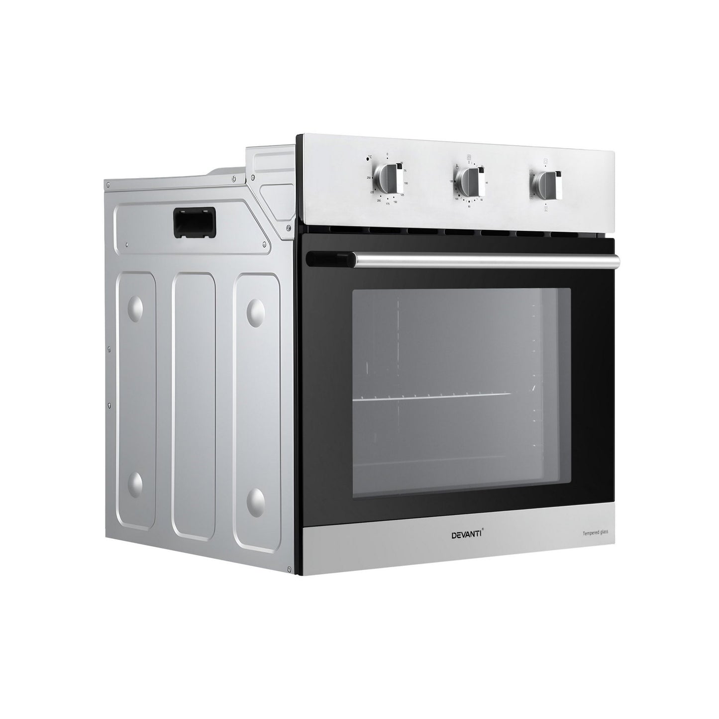 Devanti 60cm Electric Built In Wall Oven Stainless Steel 70L Silver BIO-C-5F-M7B-SS