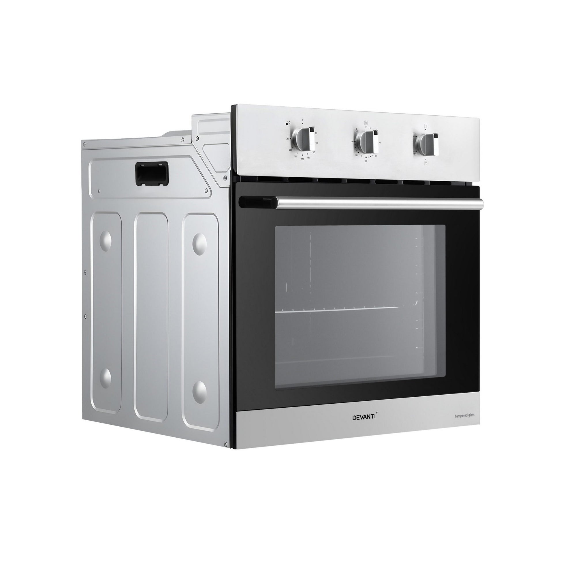 Devanti 60cm Electric Built In Wall Oven Stainless Steel 70L Silver BIO-C-5F-M7B-SS