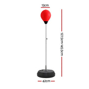 Everfit Adult Punching Bag Stand 150cm Adjustable Freestanding with Gloves and Pump BOXING-A-150-RD