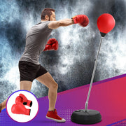 Everfit Adult Punching Bag Stand 150cm Adjustable Freestanding with Gloves and Pump BOXING-A-150-RD