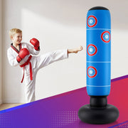 Everfit Freestanding Punching Bag Boxing Stand Inflatable Fitness 164cm Blue