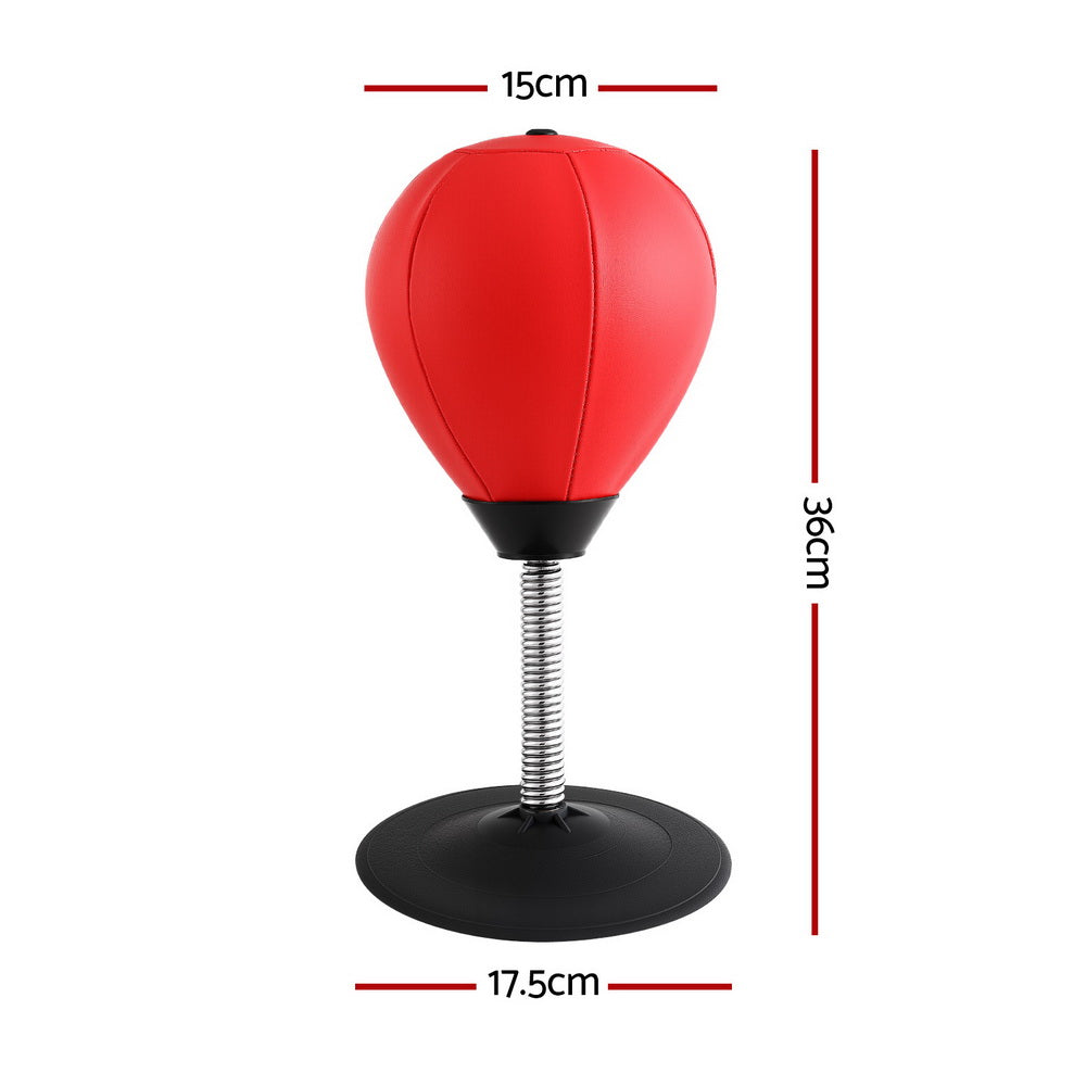 Everfit Desktop Punching Boxing Bag Stand Set with Pump Swivel Speed Balls BOXING-A-DESKTOP-RD