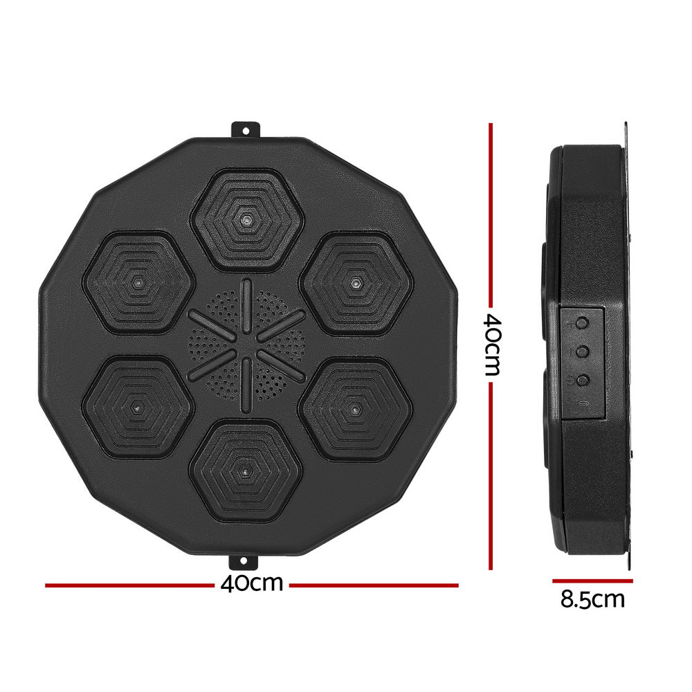 Everfit Music Boxing Machine Bluetooth Target Punching USB Chargeable Home Gym BOXING-A-MUSIC-BK