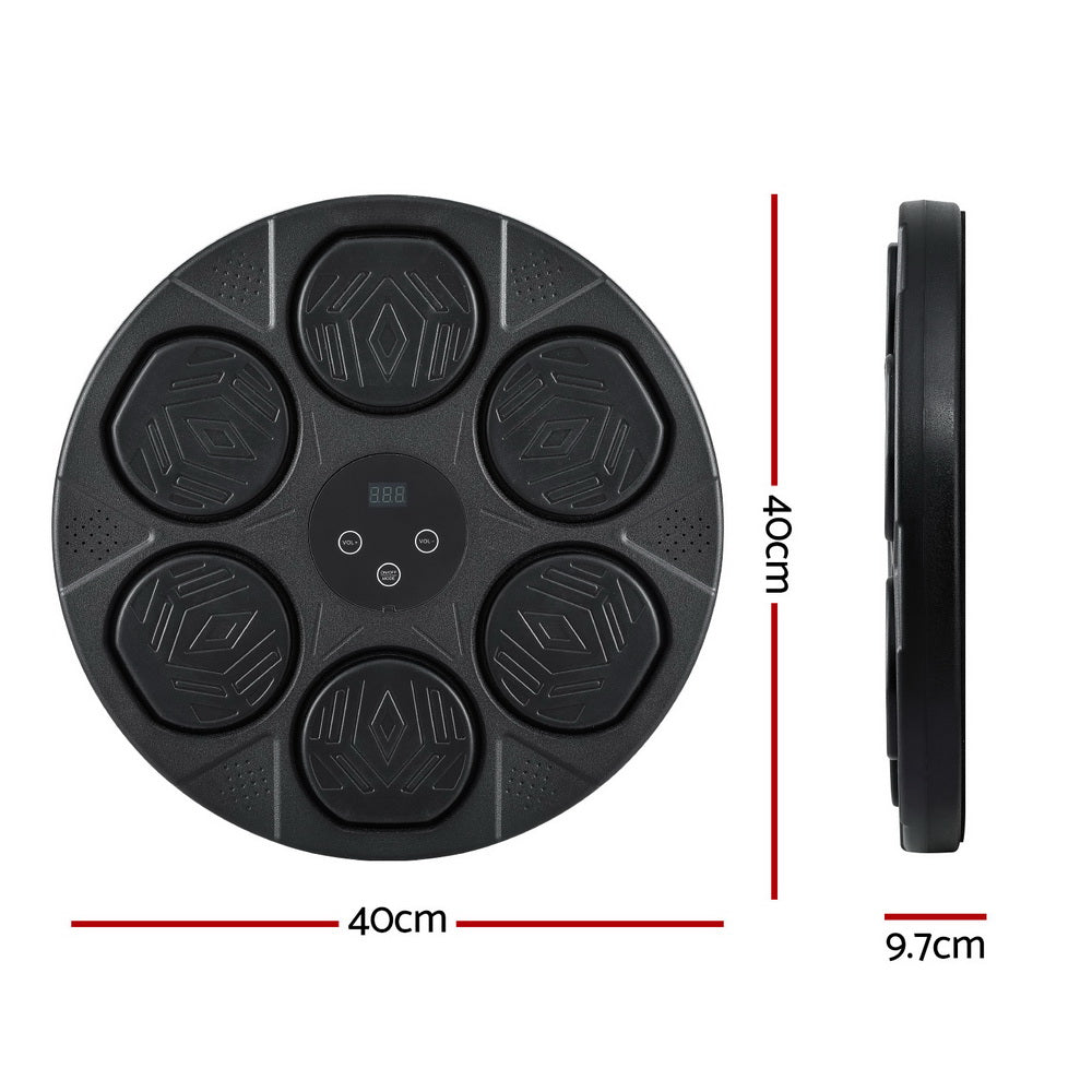 Everfit Music Boxing Machine Bluetooth Wall-Mounted Punch Target with LED Display & Gloves BOXING-A-MUSIC-TS-BK