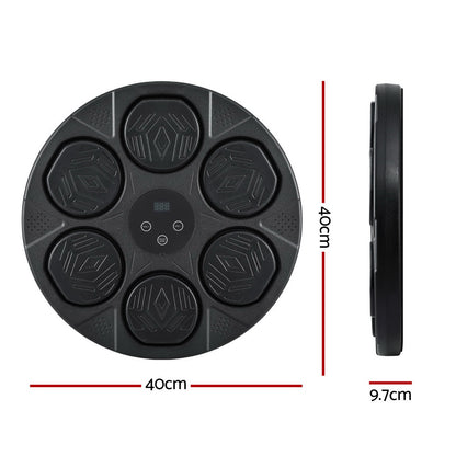 Everfit Music Boxing Machine Bluetooth Wall-Mounted Punch Target with LED Display & Gloves BOXING-A-MUSIC-TS-BK