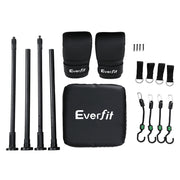 Everfit Doorway Punching Bag Adjustable Apartment Friendly with Boxing Gloves Black BOXING-A-PAD-BK