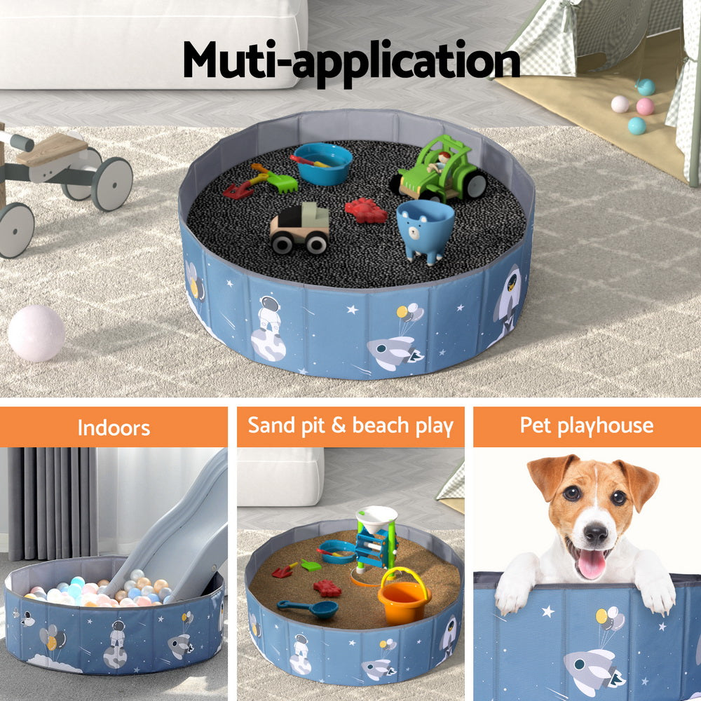 Keezi Kids Ball Pool Pit Toddler Play Foldable Child Playhouse Storage Bag Blue BPOOL-B-814-BU