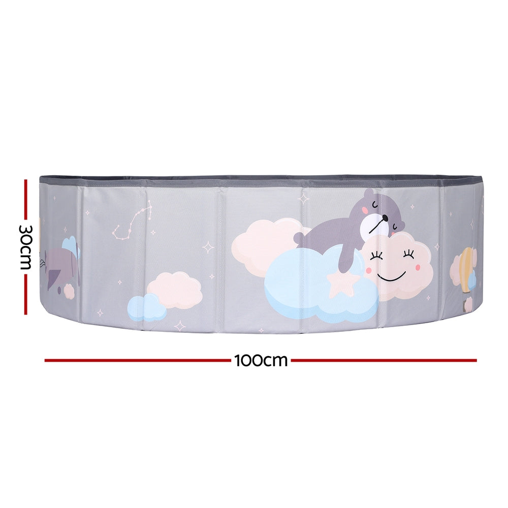 Keezi Kids Ball Pool Pit Toddler Ocean Play Foldable Child Playhouse Storage Bag BPOOL-B-814-GR