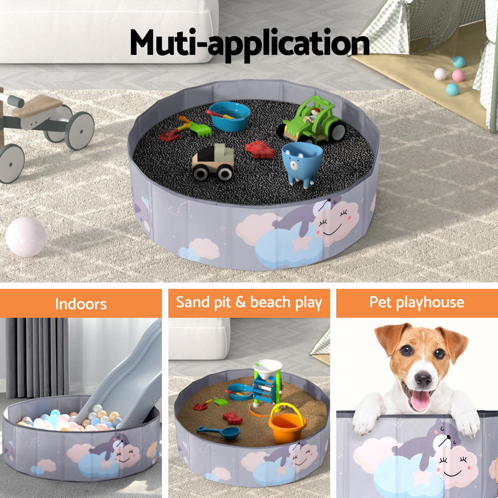 Keezi Kids Ball Pool Pit Toddler Ocean Play Foldable Child Playhouse Storage Bag BPOOL-B-814-GR