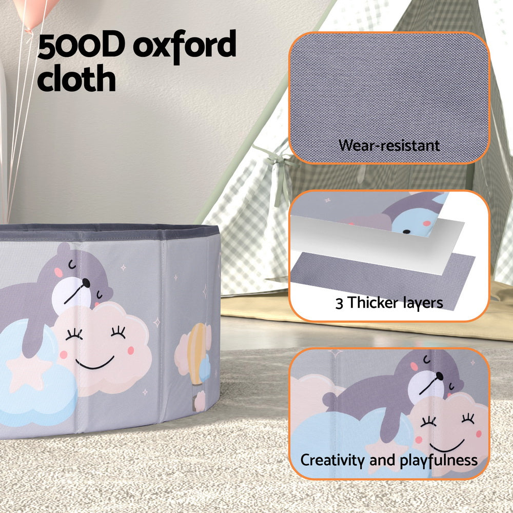 Keezi Kids Ball Pool Pit Toddler Ocean Play Foldable Child Playhouse Storage Bag BPOOL-B-814-GR