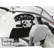 Seamanship 2X Folding Boat Seats Marine Swivel Low Back 13cm Padding Charcoal BS-86202-GC-40