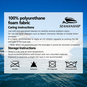 Seamanship 2X Folding Boat Seats with 2X Adjustable Pedestals 34–46cm Marine Swivel Low Back 13cm Padding Charcoal