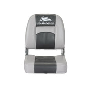 Seamanship 2X Folding Boat Seats Marine Swivel Low Back 10cm Padding Charcoal BS-86520-5-CG