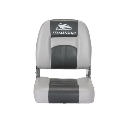 Seamanship 2X Folding Boat Seats Marine Swivel Low Back 10cm Padding Charcoal BS-86520-5-CG