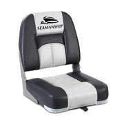 Seamanship 2X Folding Boat Seats Marine Seat Swivel Low Back 10cm Padding Grey BS-86520-5-GR