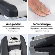 Seamanship 2X Folding Boat Seats Marine Seat Swivel Low Back 10cm Padding Grey BS-86520-5-GR