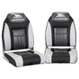 Seamanship 2X Folding Boat Seats Marine Seat Swivel High Back 12cm Padding Black BS-86522-BK