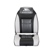 Seamanship 2X Folding Boat Seats Marine Seat Swivel High Back 12cm Padding Black BS-86522-BK