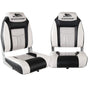Seamanship 2X Folding Boat Seats Marine Seat Swivel High Back 12cm Padding Grey BS-86522-GR
