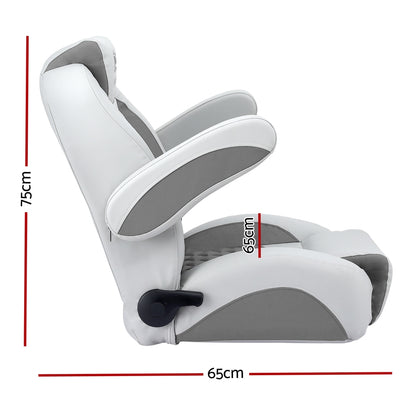 Seamanship Reclining Captain Boat Seat 90 degrees-155 degrees Recline, 19cm Thick Cushion BS-B-ARMREST-GR
