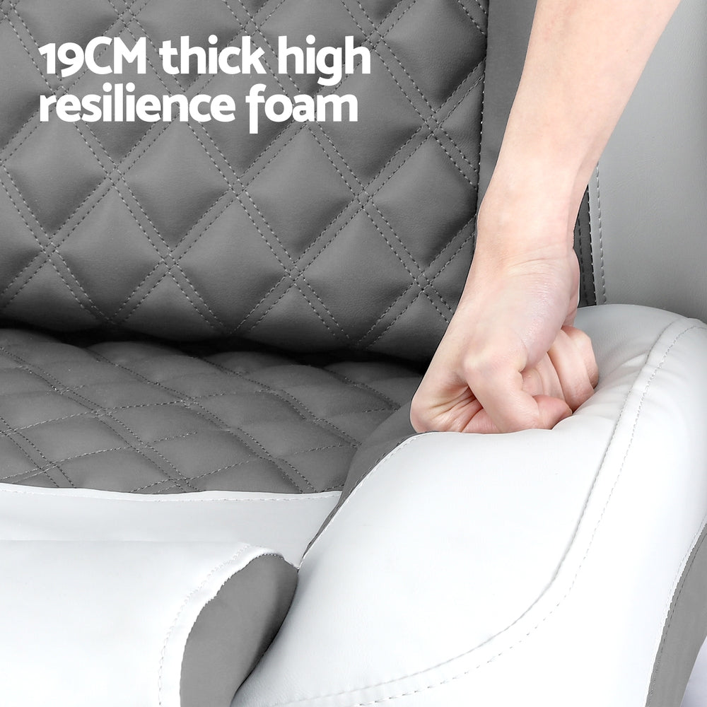 Seamanship Reclining Captain Boat Seat 90 degrees-155 degrees Recline, 19cm Thick Cushion BS-B-ARMREST-GR