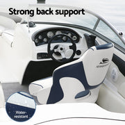 Seamanship Captain Bucket Boat Seats Flip Up Bolster Swivel 15cm Padding Blue BS-B-HELM-BOLSTER-WB-60