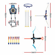 Keezi Kids Bow and Arrow Set Toy Archery Standing Target Suction Cup Arrows BS-KD-8195-SET-BU