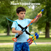 Keezi Kids Bow and Arrow Set Toy Archery Standing Target Suction Cup Arrows BS-KD-8195-SET-BU