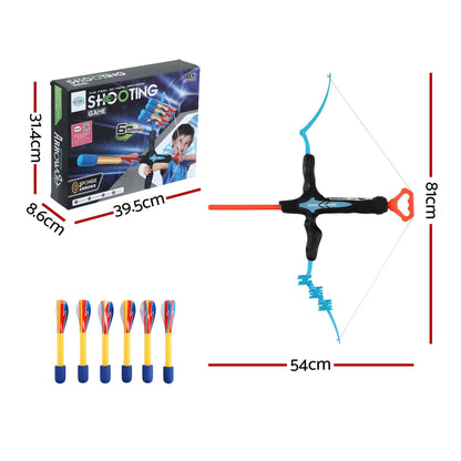Keezi Kids Bow and Arrow Set Outdoor Sport Game Archery Toys 6 Arrows Children Gifts BS-KD-81CM-BU