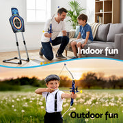 Keezi Kids Bow and Arrow Set Toy Archery Standing Target Suction Cup Arrows Goggles BS-KD-95CM-SET-BU