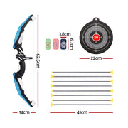 Keezi Kids Bow and Arrow Target Set Outdoor Sport Archery Toys Bottle LED Light BS-KD-BU