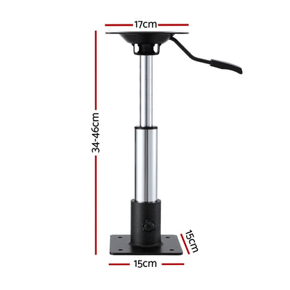 Seamanship Boat Seat Pedestal 34 - 46cm Adjustable Gas Lift 360 Degrees Swivel BS-PED-GL-3446-BK