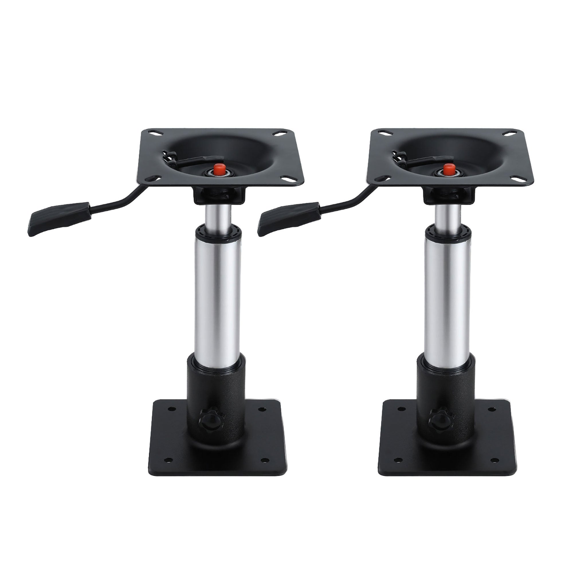 Seamanship Boat Seat Pedestal 34-46cm Adjustable Gas Lift 360 Degrees Swivel 2 Pack BS-PED-GL-3446-BKX2