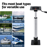 Seamanship Boat Seat Pedestal 55 - 75cm Adjustable Gas Lift 360 Degrees Swivel BS-PED-GL-5575-BK