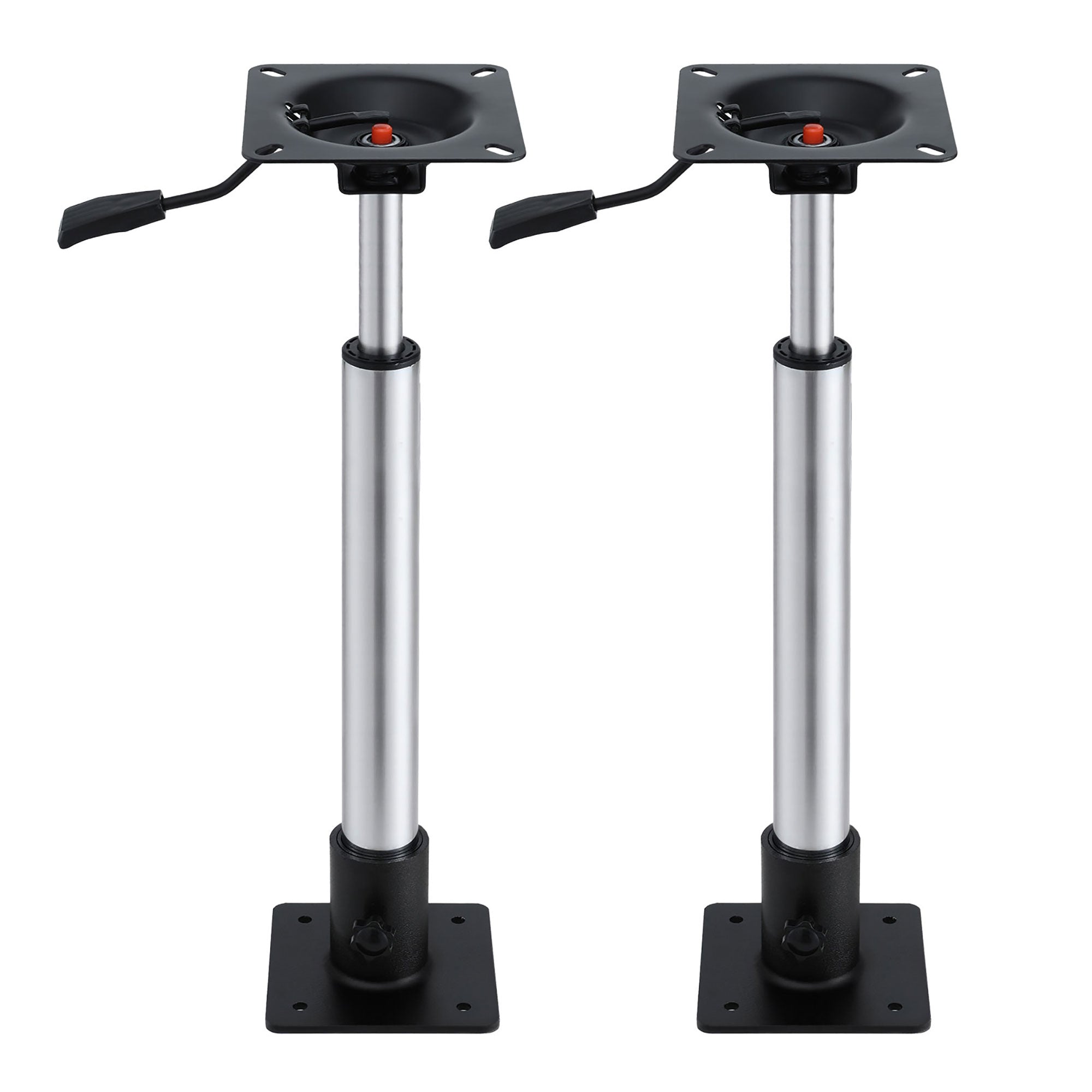 Seamanship Boat Seat Pedestal 55-75cm Adjustable Gas Lift 360 Degrees Swivel 2 Pack BS-PED-GL-5575-BKX2