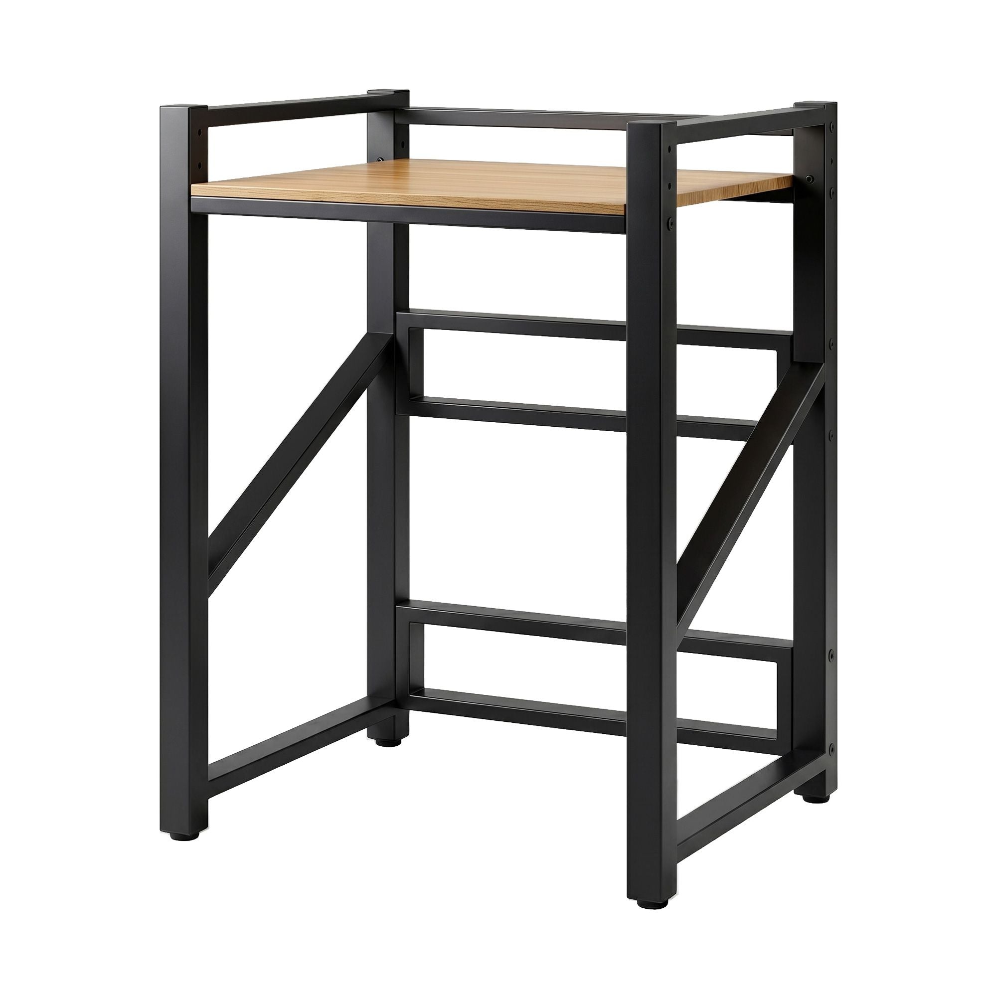 Artiss Over Washing Machine Rack Laundry Shelf Space Saver 75cm Black BSR-A-1T-105H-BK