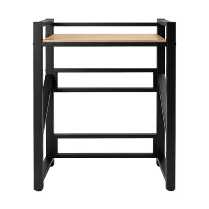 Artiss Over Washing Machine Rack Laundry Shelf Space Saver 75cm Black BSR-A-1T-105H-BK