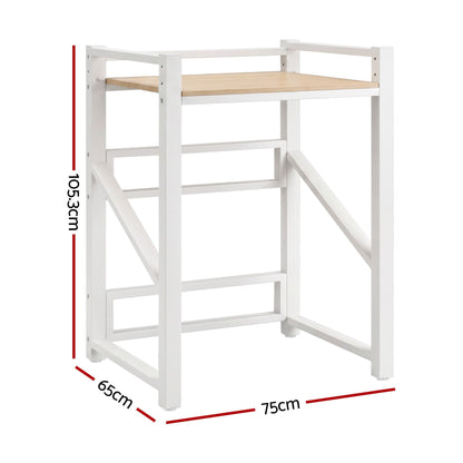 Artiss Over Washing Machine Rack Laundry Shelf Space Saver 75cm White BSR-A-1T-105H-WH