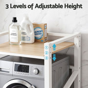 Artiss Over Washing Machine Rack Laundry Shelf Space Saver 75cm White BSR-A-1T-105H-WH