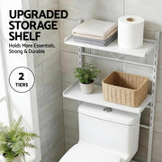 Artiss Over Toilet Bathroom Storage Shelf Rack Over Toilet 2 Tier BSR-A-2T-120H-WH