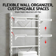 Artiss Over Toilet Bathroom Storage Shelf Rack Over Toilet 2 Tier BSR-A-2T-120H-WH