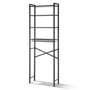 Artiss Over Toilet Bathroom Storage Rack Space Saving 4 Tier Organiser White BSR-A-4T-173H-BK