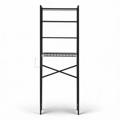 Artiss Over Toilet Bathroom Storage Rack Space Saving 4 Tier Organiser White BSR-A-4T-173H-BK